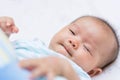 Baby rubbing it`s eyes, Royalty Free Stock Photo