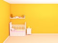baby's bedroom empty wall flat