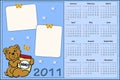 Baby's calendar for 2011