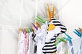 Baby's drying laundry Royalty Free Stock Photo