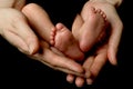 Baby`s feet (in mommy`s hands)