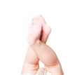 Baby's legs in the air Royalty Free Stock Photo