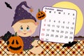 Baby's monthly calendar for 2011