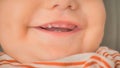 baby's mouth , the first small teeth