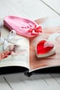 Baby's photobook and a footprint keepsake