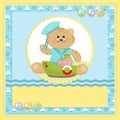 Baby's postcard with sailor cat Royalty Free Stock Photo