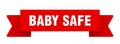 baby safe ribbon isolated on transparent background. baby safe ribbon Royalty Free Stock Photo