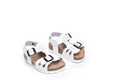 Baby sandals on a white background