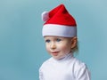 Baby in Santa hat New Year 2015 Royalty Free Stock Photo