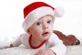 Baby in Santa's hat