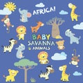 Baby savanna animals