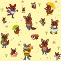 Baby seamless Wallpaper. cartoon active dogs. wrapping paper