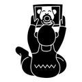 Baby selfie icon, simple style Royalty Free Stock Photo