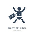 baby selling icon in trendy design style. baby selling icon isolated on white background. baby selling vector icon simple and