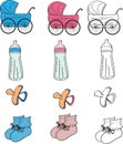 baby set: objects for babies