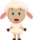 Baby sheep cartoon standing Royalty Free Stock Photo