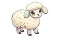 Baby Sheep Sticker On Isolated Tansparent Background, Png, Logo. Generative AI