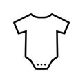 Baby Shirt Outline Sign Symbol Icon eps 10