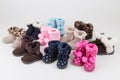 Baby shoes collection Royalty Free Stock Photo