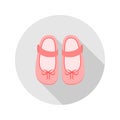 Baby shoes. Icon. Vector. Flat design style Royalty Free Stock Photo