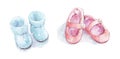 Baby shoes pair isolated