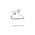 Baby shoes thin line icon. Mbe minimalism style