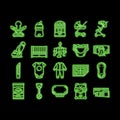 Baby Shop Selling Tool neon glow icon illustration