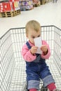 Baby in shopingcart