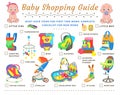 Baby Shopping Guide Checklist Vector Illustration