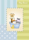 Baby shower announcement card Royalty Free Stock Photo