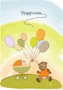 Baby shower and announcement card Royalty Free Stock Photo