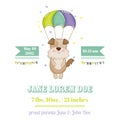 Baby Shower or Arrival Card - Baby Dog Royalty Free Stock Photo