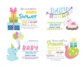 Baby shower badge happy mothers day insignias logotype sticker stamp icon frame and card design doodle vintage hand Royalty Free Stock Photo