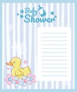 Baby shower blank note card Royalty Free Stock Photo