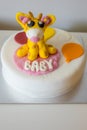 Baby shower cake Royalty Free Stock Photo