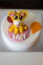 Baby shower cake Royalty Free Stock Photo