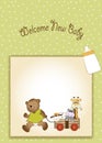 Baby shower card Royalty Free Stock Photo