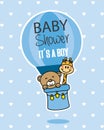 Baby shower card Royalty Free Stock Photo