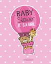 Baby shower card Royalty Free Stock Photo