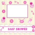 Baby shower card Royalty Free Stock Photo