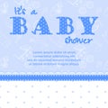 Baby shower card for a boy. Royalty Free Stock Photo