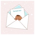 Baby shower card. Royalty Free Stock Photo