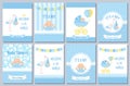 Baby Shower card design. Vector illustration. Birthday party background