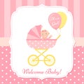 Baby Shower card design. Vector illustration. Birthday template invite Royalty Free Stock Photo