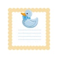 baby shower card with little ducky