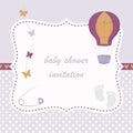 baby shower card template Royalty Free Stock Photo