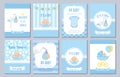 Baby Shower card design. Vector illustration. Birthday party background