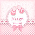 Baby shower card. Royalty Free Stock Photo