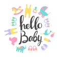 Baby shower cards. Hello baby.