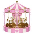 Baby shower carousel for baby girl Royalty Free Stock Photo